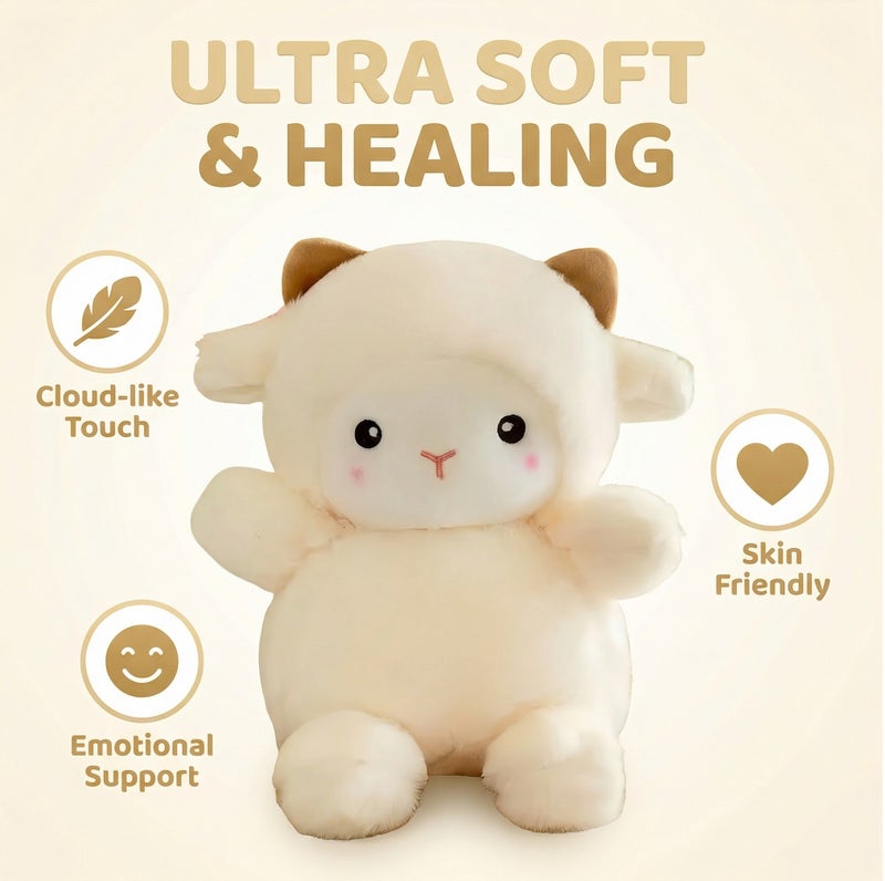 25cm Fluffy Lamb Plush Toy, Kid's Doll - Image 3